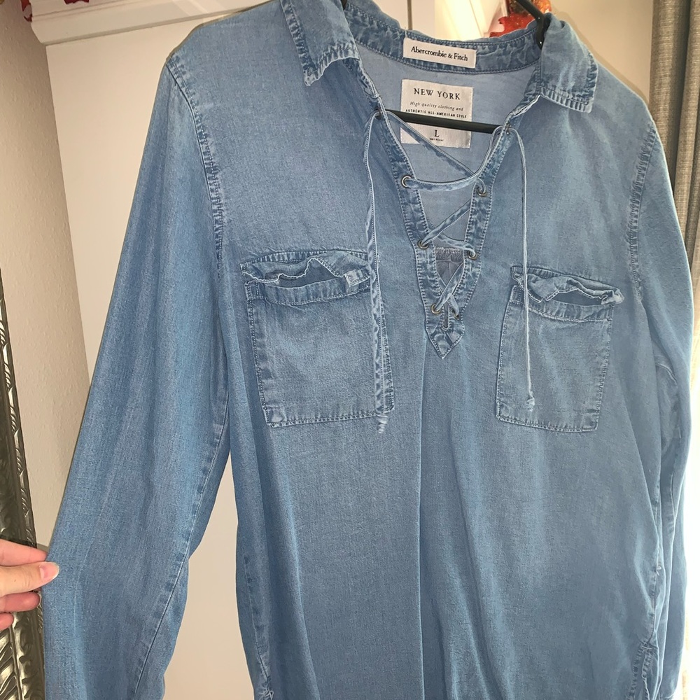 Abercrombie & Fitch long sleeve jean shirt